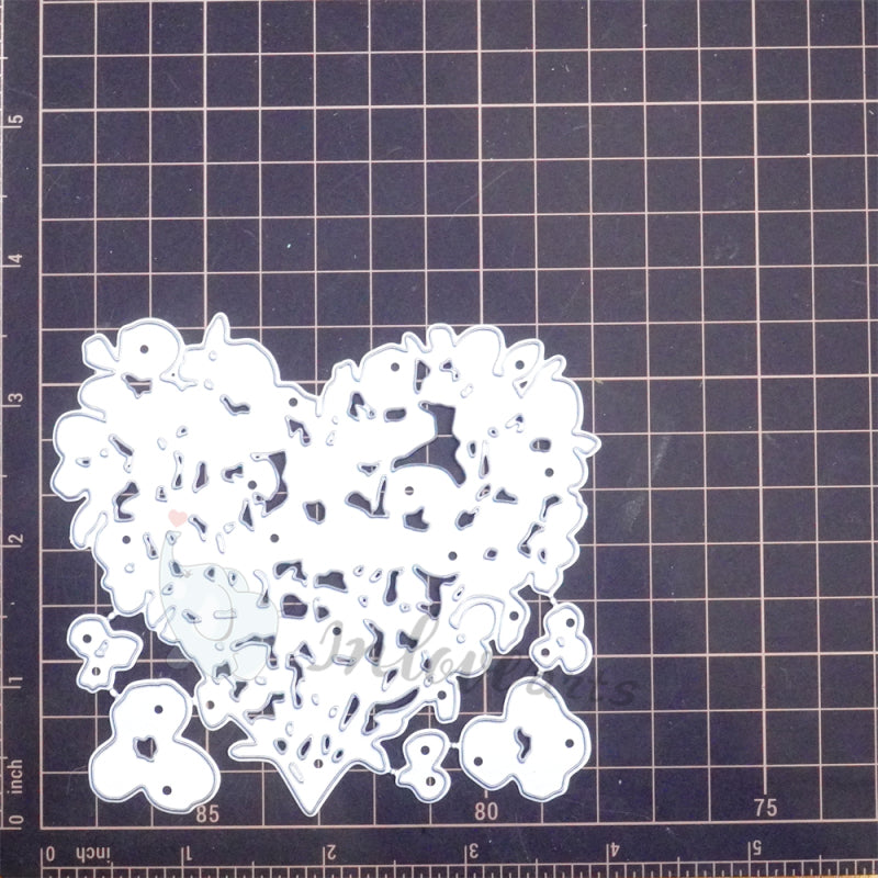 Inlovearts Heart Patterned Flower Cutting Dies