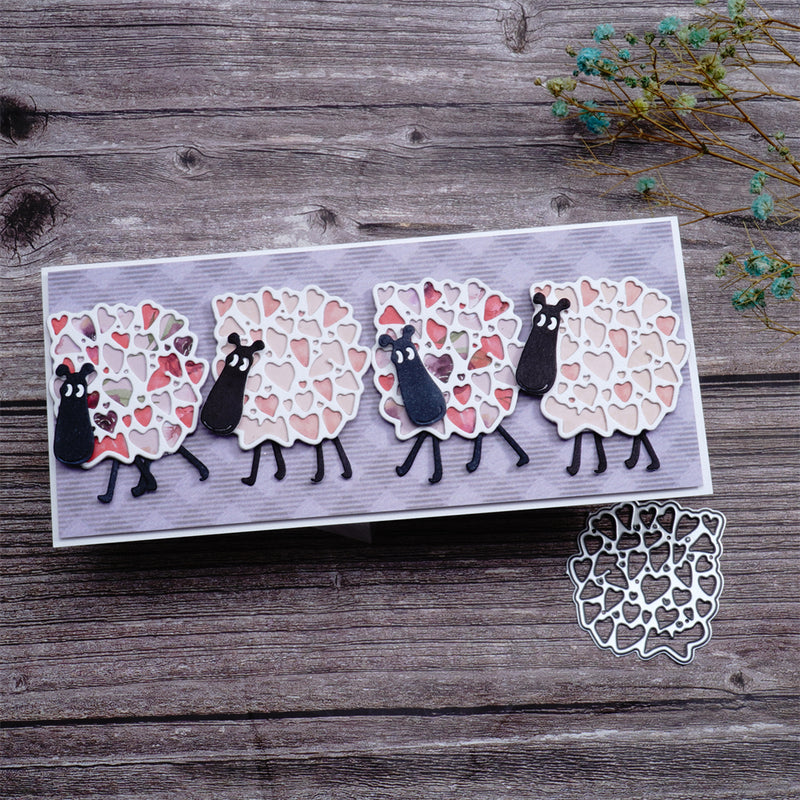 Inlovearts Heart Patterned Sheep Cutting Dies