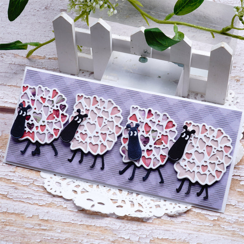 Inlovearts Heart Patterned Sheep Cutting Dies