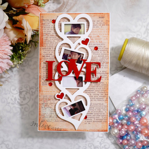 Inlovearts Heart Photo Frame Border Cutting Dies