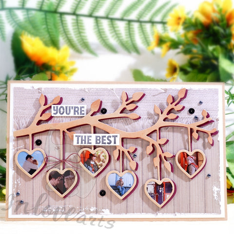 Inlovearts Heart Photo Tree Cutting Dies