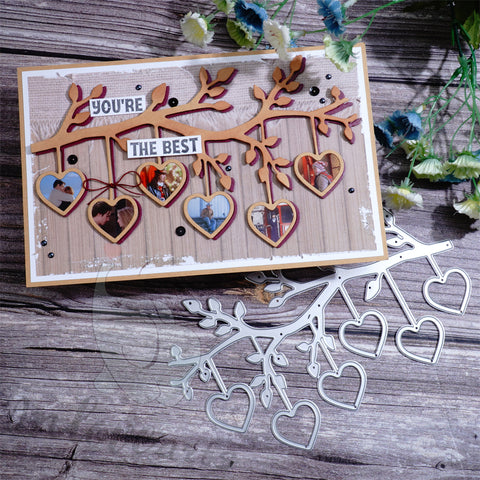 Inlovearts Heart Photo Tree Cutting Dies