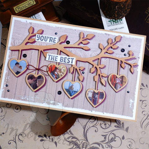 Inlovearts Heart Photo Tree Cutting Dies