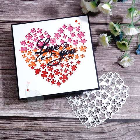 Inlovearts Heart Puzzle Cutting Dies