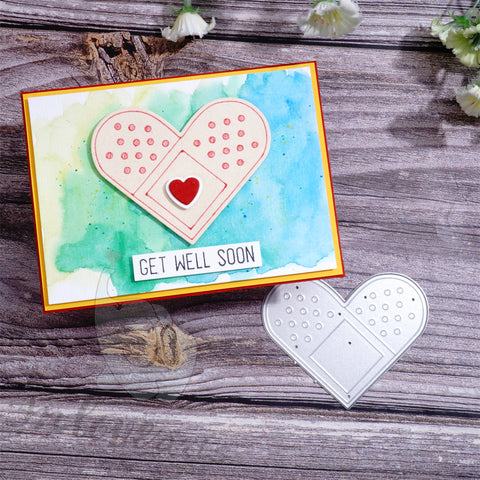 Inlovearts Heart Shape Band-Aid Cutting Dies