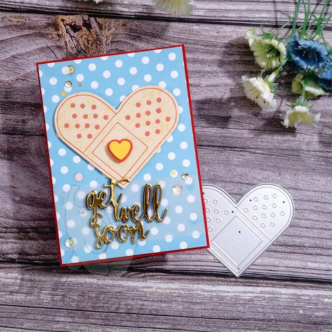 Inlovearts Heart Shape Band-Aid Cutting Dies