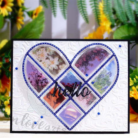 Inlovearts Heart Shaped Collage Board Cutting Dies