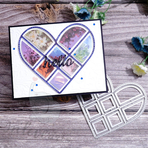 Inlovearts Heart Shaped Collage Board Cutting Dies