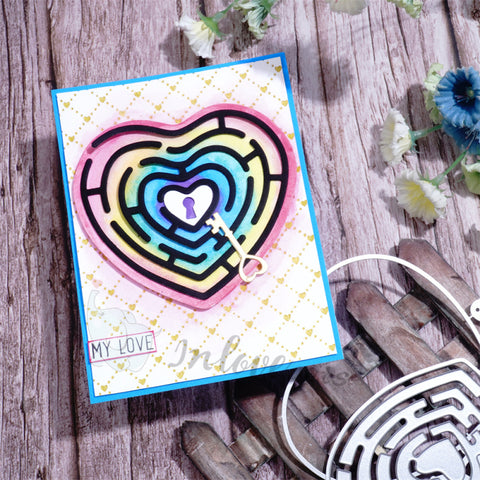 Inlovearts Heart Shaped Maze Cutting Dies