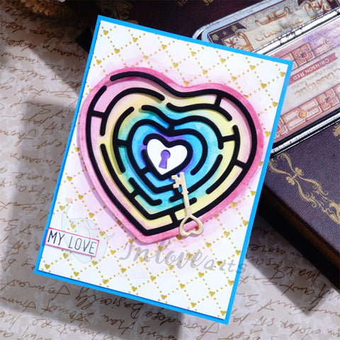 Inlovearts Heart Shaped Maze Cutting Dies
