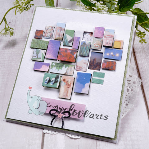 Inlovearts Heart Shaped Photo Wall Cutting Dies