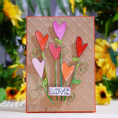 Inlovearts Heart Shaped Plants Cutting Dies