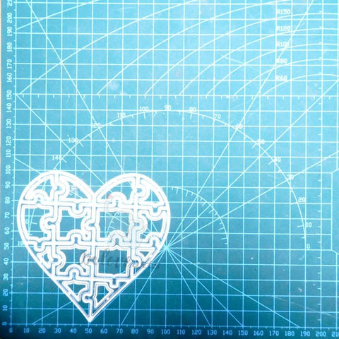 Inlovearts Heart Shaped Puzzle Cutting Dies