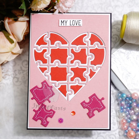 Inlovearts Heart Shaped Puzzle Cutting Dies