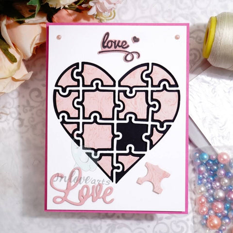 Inlovearts Heart Shaped Puzzle Cutting Dies