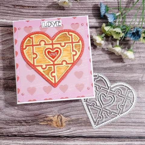 Inlovearts Heart Shaped Puzzle Cutting Dies