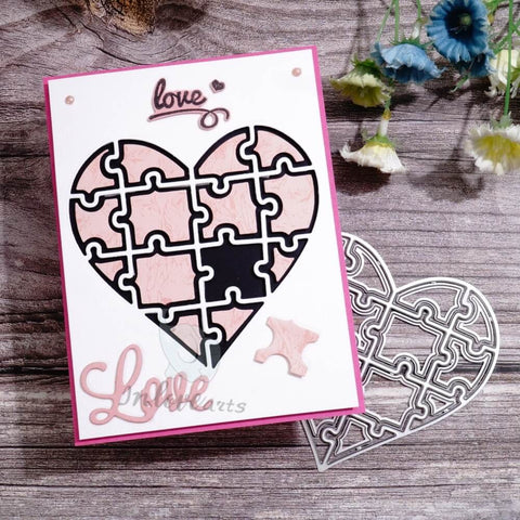 Inlovearts Heart Shaped Puzzle Cutting Dies