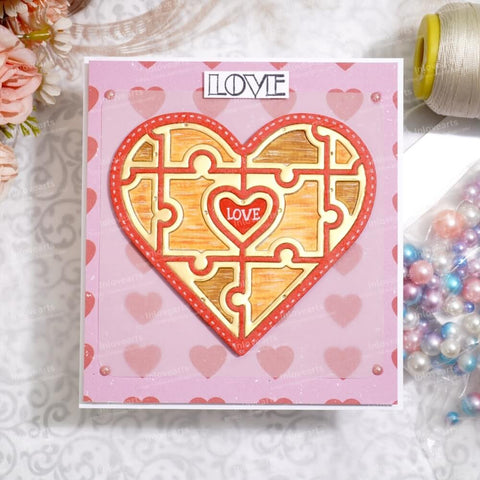 Inlovearts Heart Shaped Puzzle Cutting Dies