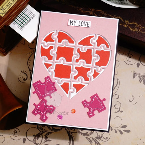 Inlovearts Heart Shaped Puzzle Cutting Dies