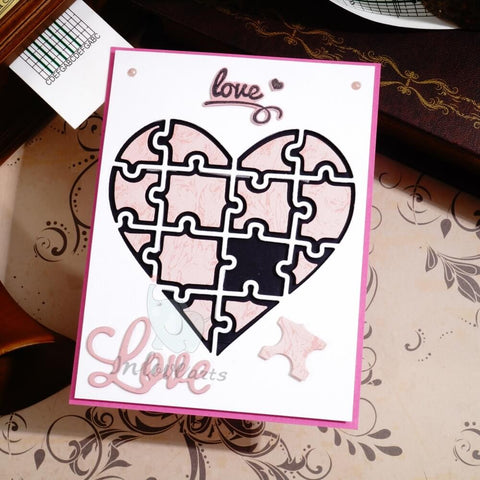 Inlovearts Heart Shaped Puzzle Cutting Dies