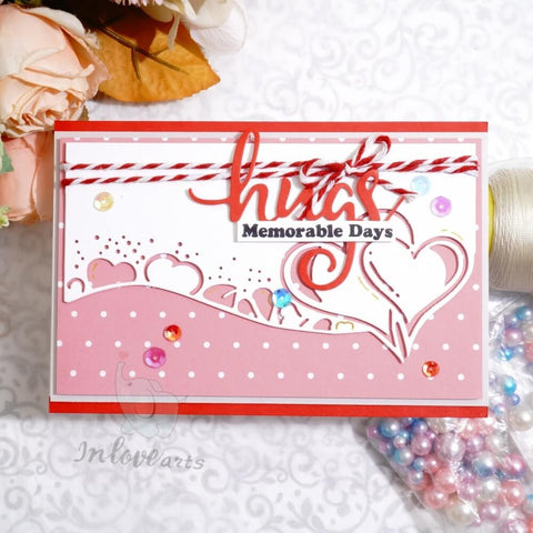 Inlovearts Heart Wave Border Cutting Dies