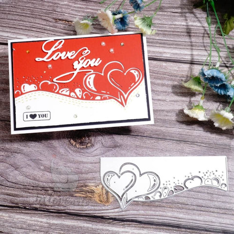 Inlovearts Heart Wave Border Cutting Dies