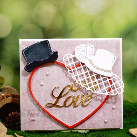 Inlovearts Heart and Couple Hat Cutting Dies