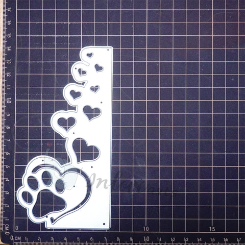 Inlovearts Heart and Pet Footprints Cutting Dies