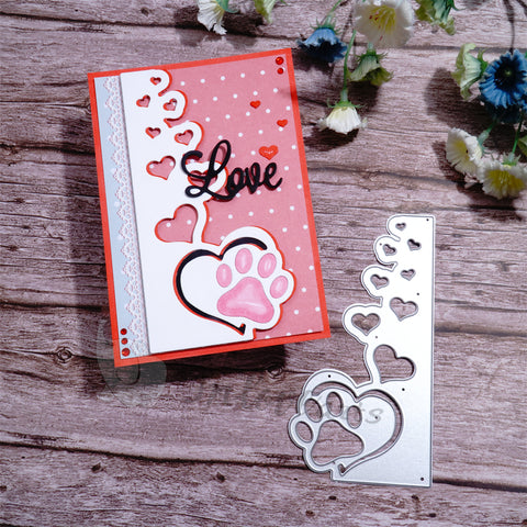 Inlovearts Heart and Pet Footprints Cutting Dies