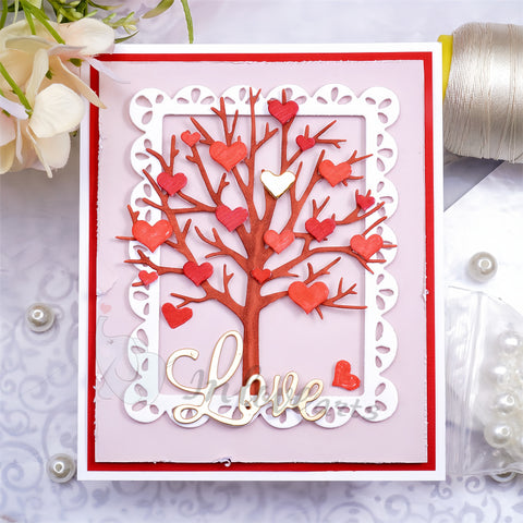 Inlovearts Heart on the Tree Cutting Dies