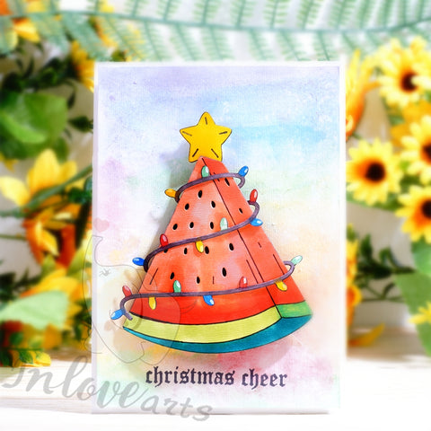 Inlovearts Holiday Decored Watermelon Cutting Dies