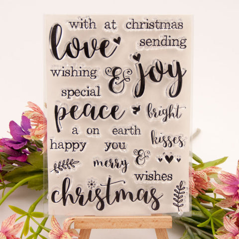 Inlovearts Holiday Wish Word Clear Stamps