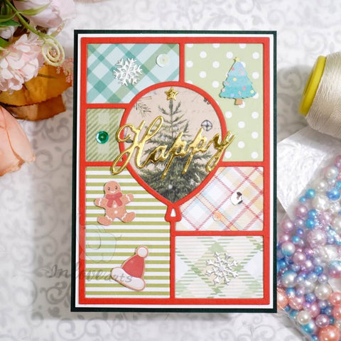 Inlovearts Hollow Balloon Background Board Cutting Dies