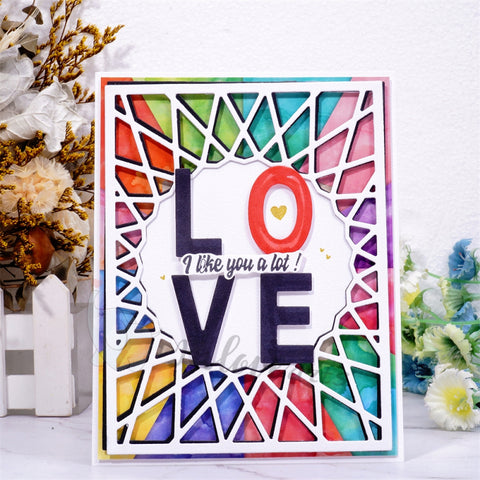 Inlovearts Hollow Circle and Laser Line Background Board Cutting Dies