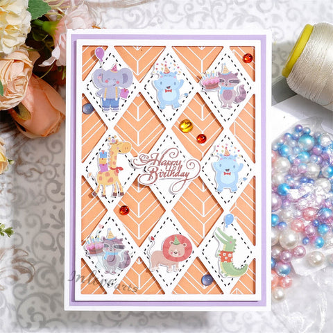 Inlovearts Hollow Grid Background Board Cutting Dies