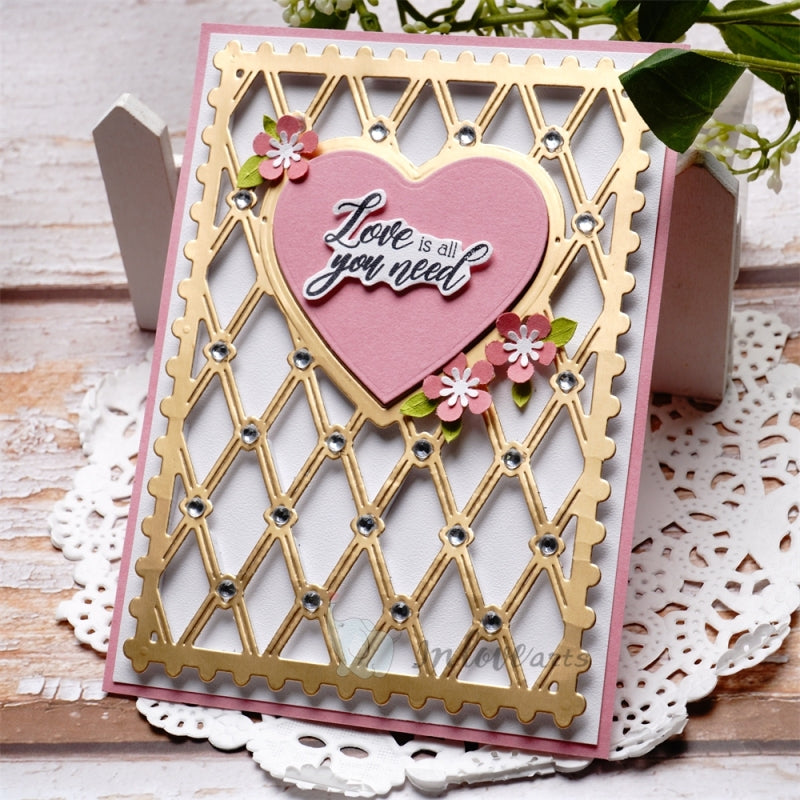 Inlovearts Hollow Heart Background Board Cutting Dies