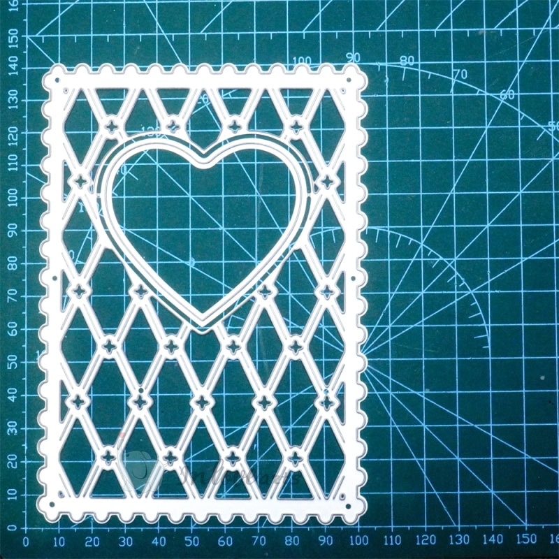 Inlovearts Hollow Heart Background Board Cutting Dies