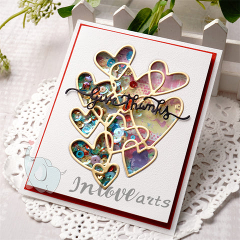 Inlovearts Hollow Heart Cutting Dies