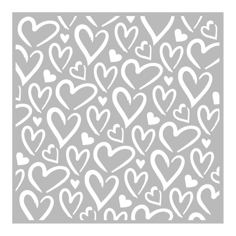 Inlovearts Hollow Heart Painting Stencil