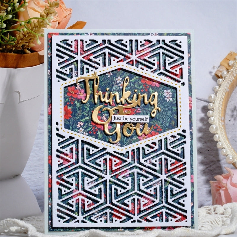 Inlovearts Hollow Hexagon Background Board Cutting Dies