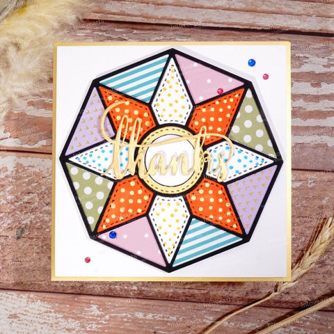 Inlovearts Hollow Octagonal Star Background Board Cutting Dies