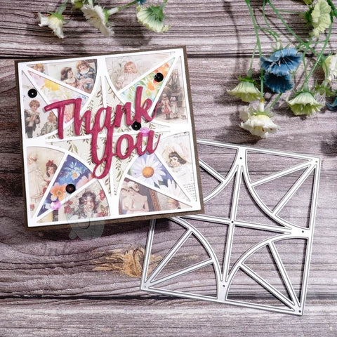 Inlovearts Hollow Star Square Background Board Cutting Dies