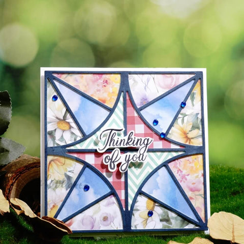 Inlovearts Hollow Star Square Background Board Cutting Dies