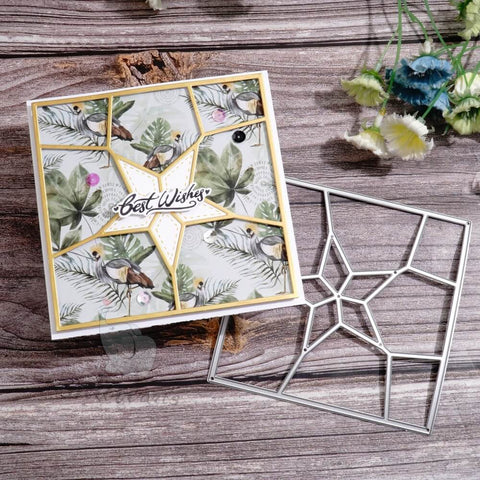 Inlovearts Hollow Star Background Board Cutting Dies