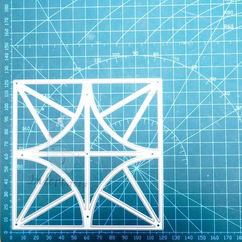 Inlovearts Hollow Star Square Background Board Cutting Dies