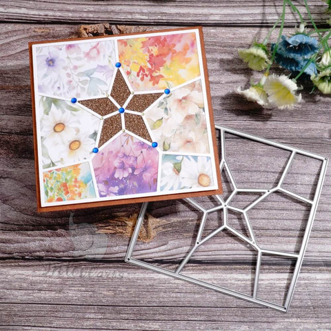 Inlovearts Hollow Star Background Board Cutting Dies