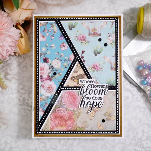 Inlovearts Hollow Triangle and Line Background Board Cutting Dies