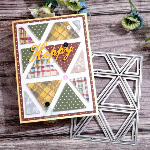 Inlovearts Hollow Triangle Background Board Cutting Dies