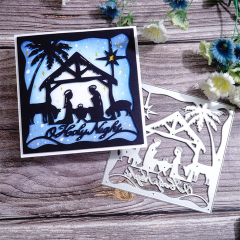 Inlovearts Holy Night Pray Background Board Cutting Dies