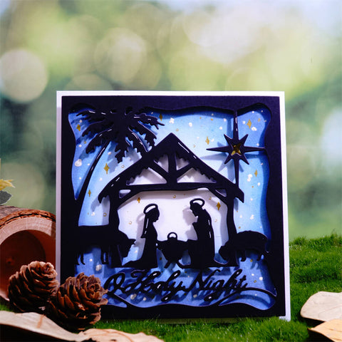 Inlovearts Holy Night Pray Background Board Cutting Dies